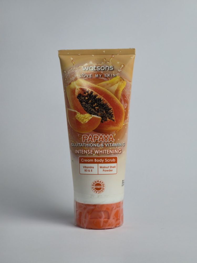 Watsons Papaya Glutathione & Vitamin C Intense Whitening Cream Body Scrub 2